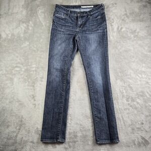 DKNY Jeans Womens 4 (28x28.5) Petite Blue Denim Skinny Leg Stretchy Mid‎ Rise